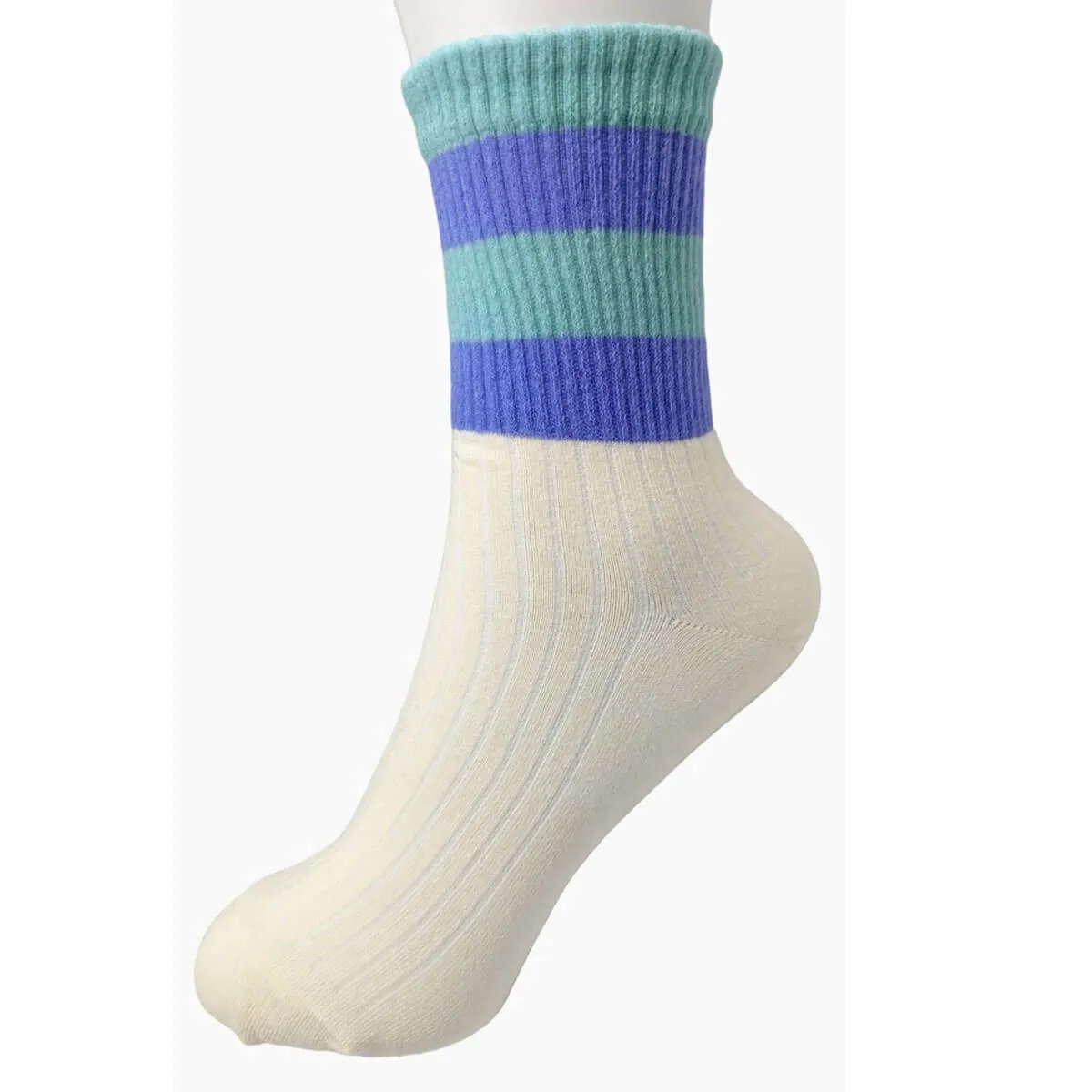 Varsity Striped Half Crew Socks