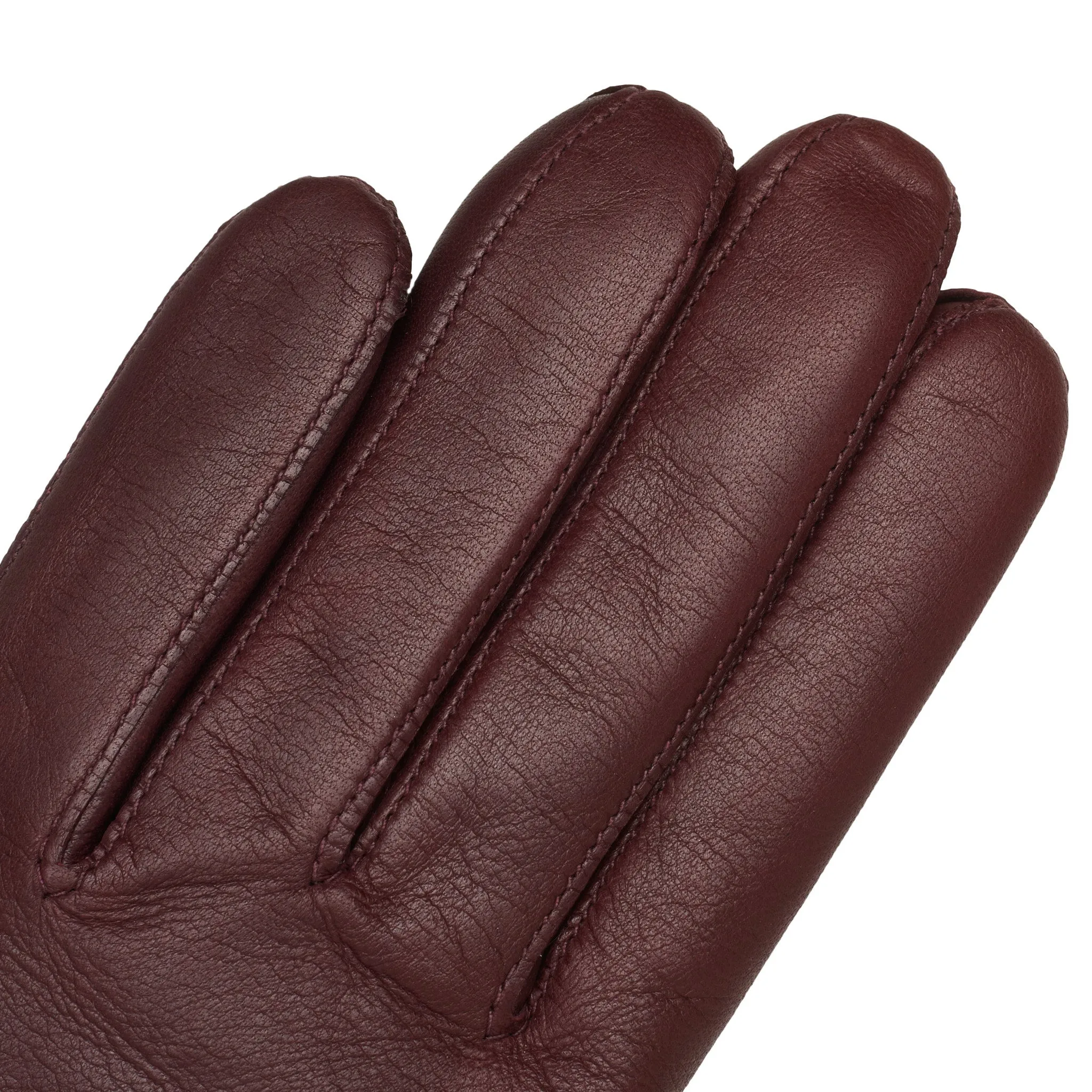 Velence Aubergine Leather Gloves