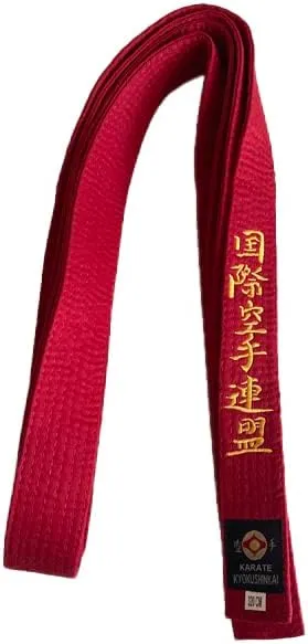 VICTORBUDO USA KYOKUSHIN EMBROIDERED KARATE BELT IN ALL COLORS