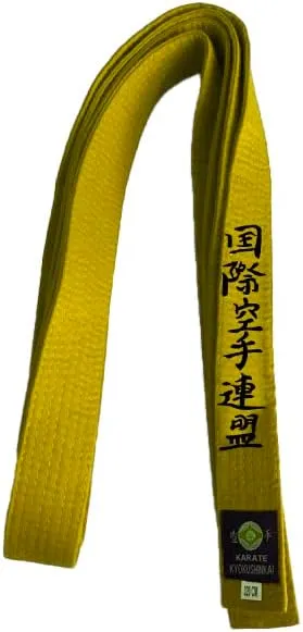 VICTORBUDO USA KYOKUSHIN EMBROIDERED KARATE BELT IN ALL COLORS