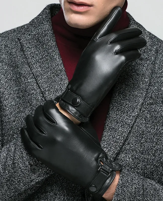 Wrist Buckle Goatskin Glove